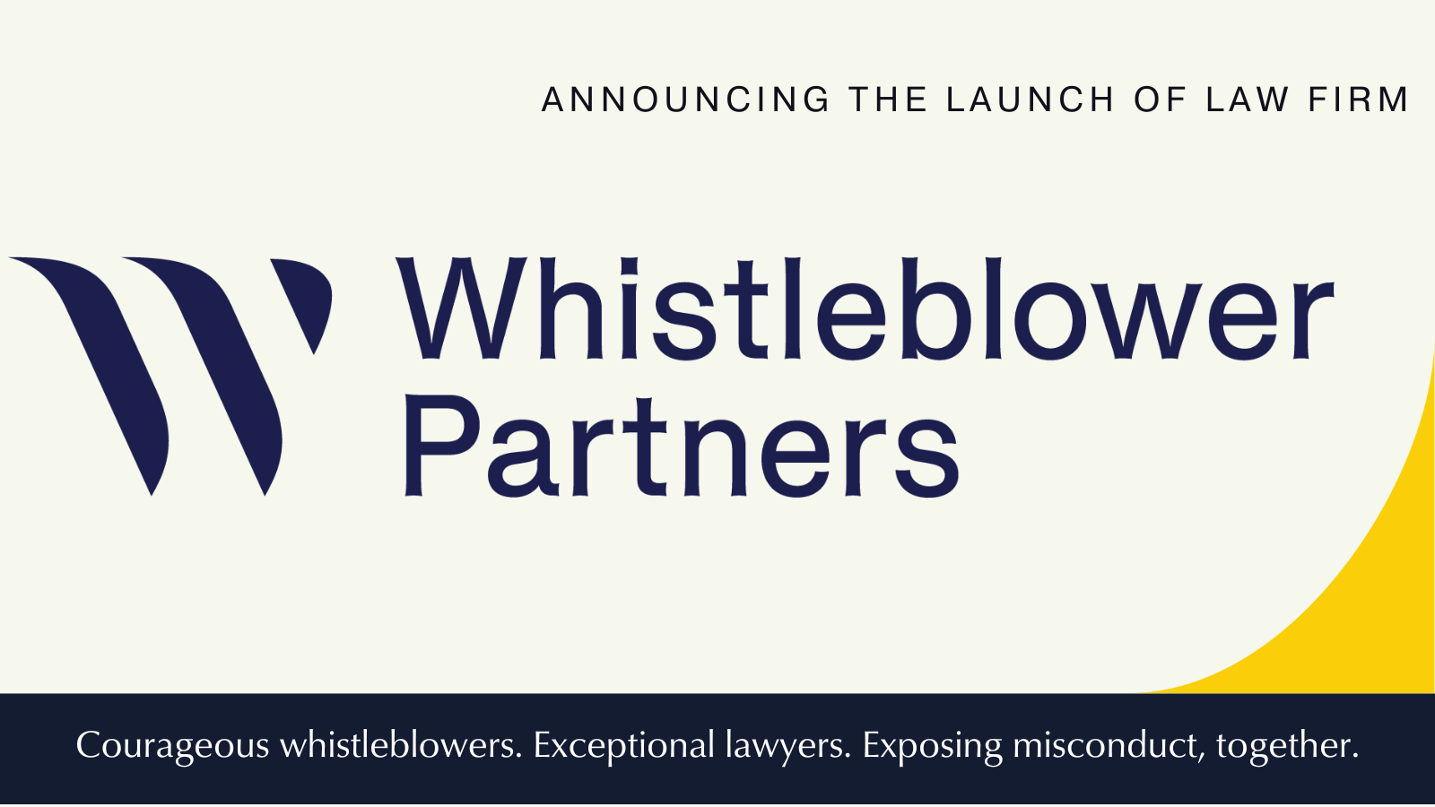 Whistleblower Partners Launch News Round Up