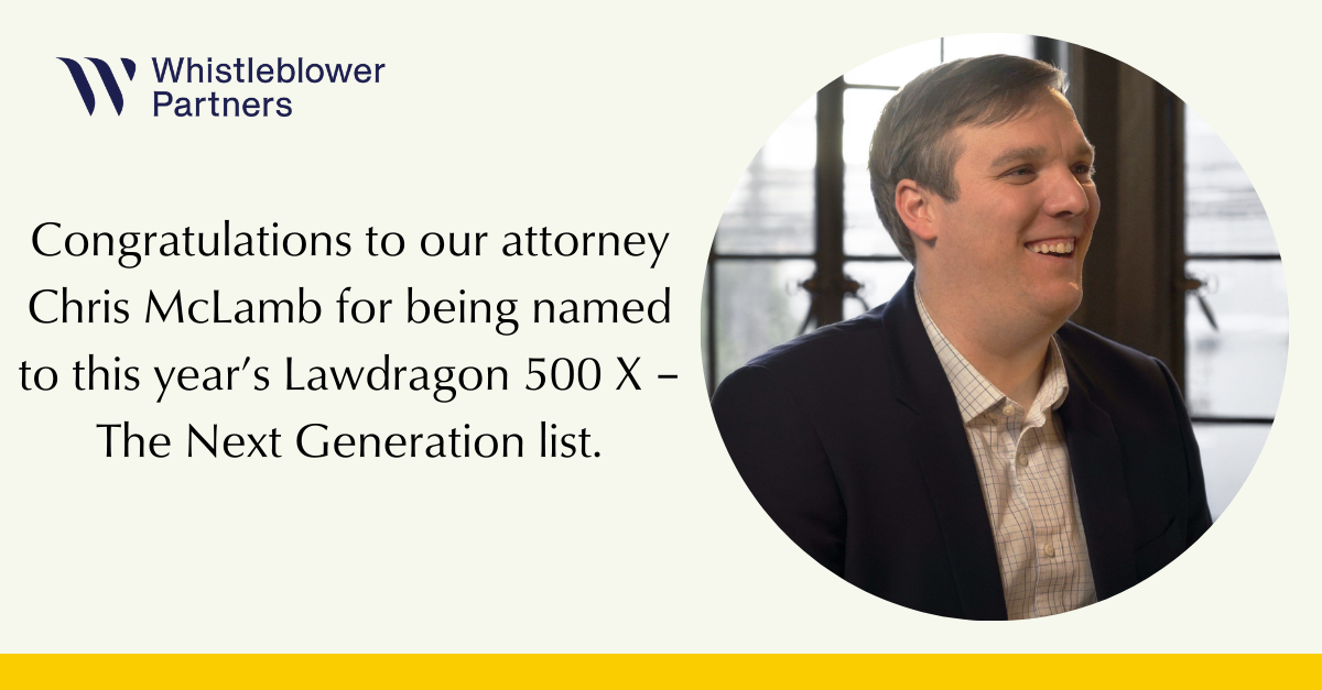 Whistleblower Partners Attorney Chris McLamb Recognized in “Lawdragon 500 X – The Next Generation” Guide